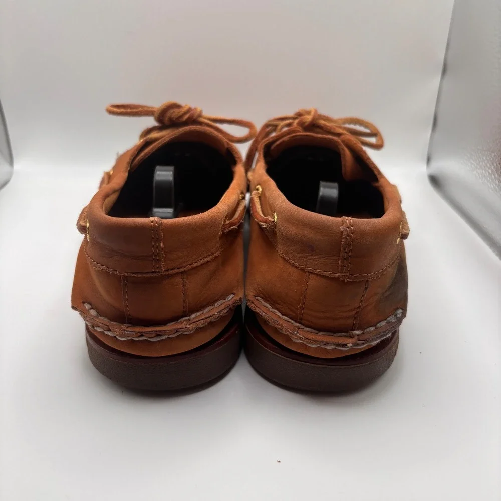 Sperry Top-Sider Gold Cup Original 2-Eye Boat Shoes Tan Leather Men's Sz 10.5